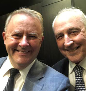PHOTO OF ANTHONY ALBANESE AND PAUL KEATING